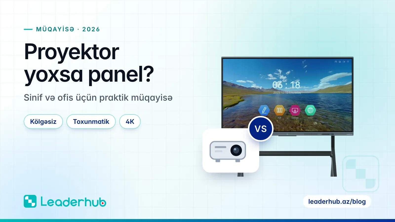 Proyektor yoxsa panel? — Sinif və ofis üçün praktik müqayisə