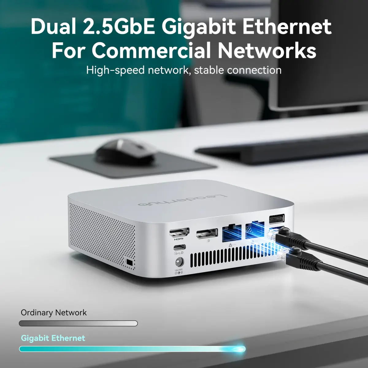 Leaderhub AD8 mini PC — AMD Ryzen 7 H 255 — Şəkil 5