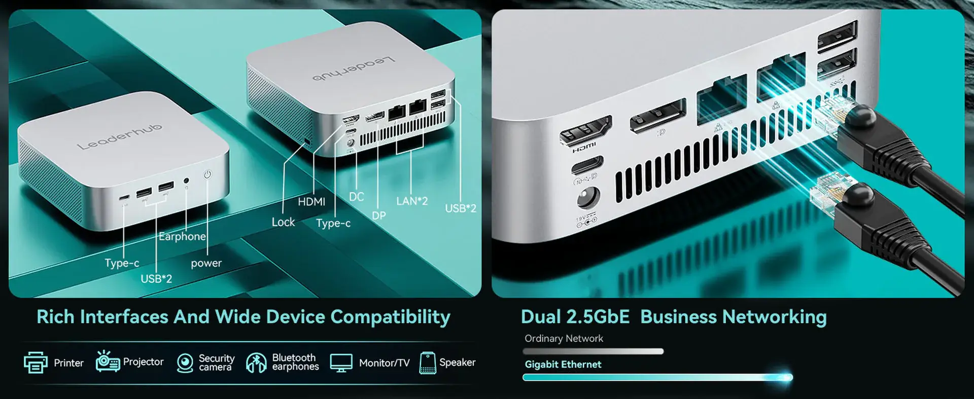 Leaderhub AD8 mini PC — AMD Ryzen 7 H 255 — Məhsulu yaxından tanıyın 4