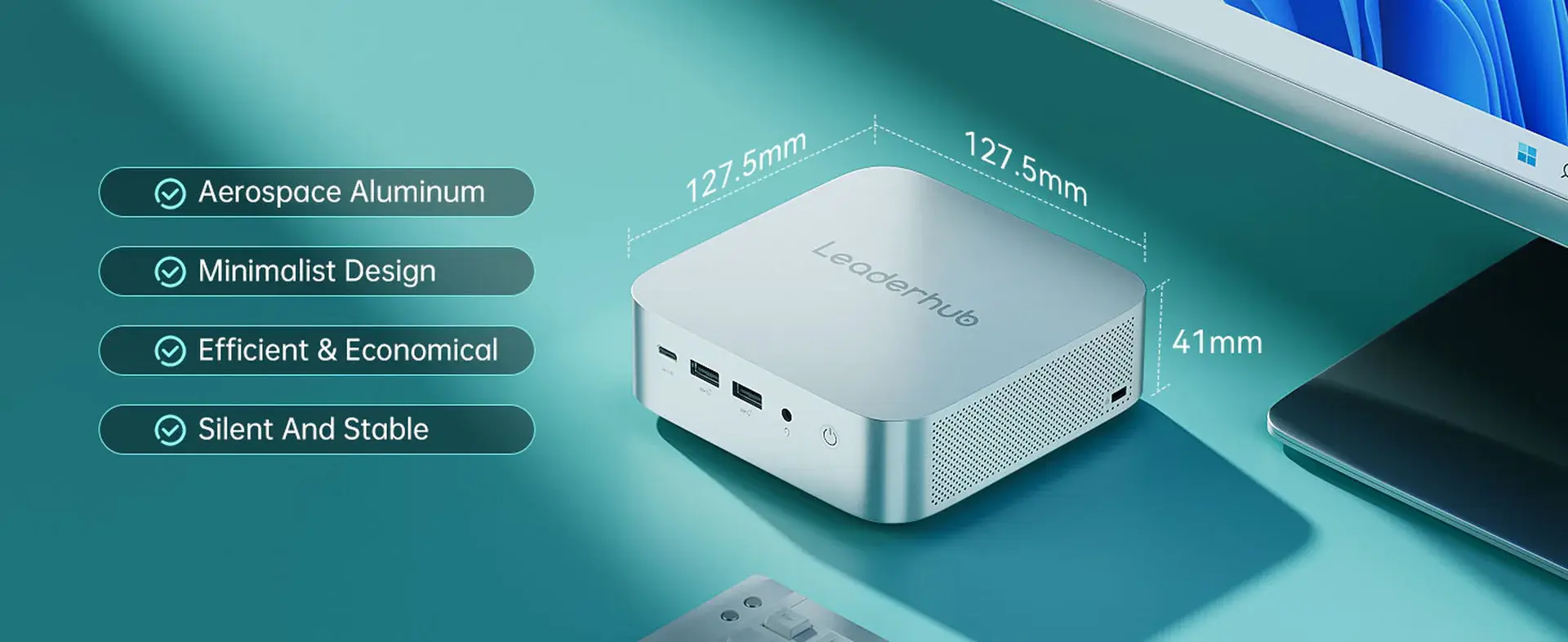 Leaderhub AD8 mini PC — AMD Ryzen 7 H 255 — Məhsulu yaxından tanıyın 6