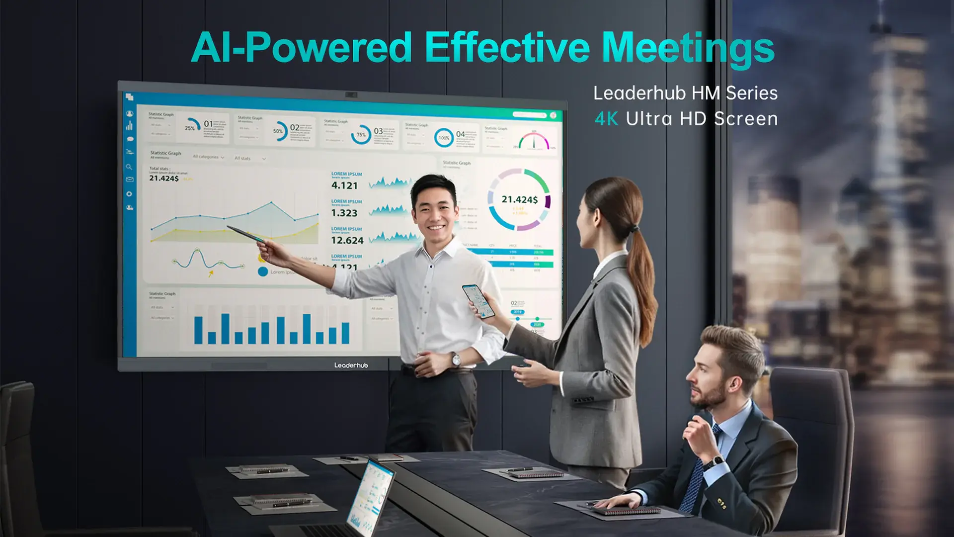Leaderhub L75HM 75″ interaktiv ağıllı lövhə — Məhsulu yaxından tanıyın 1