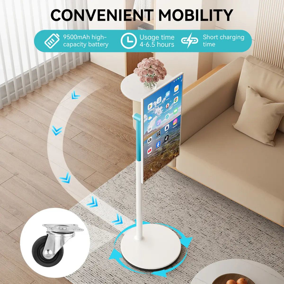 Leaderhub L27M 27″ fırlanan ağıllı ekran — Şəkil 6