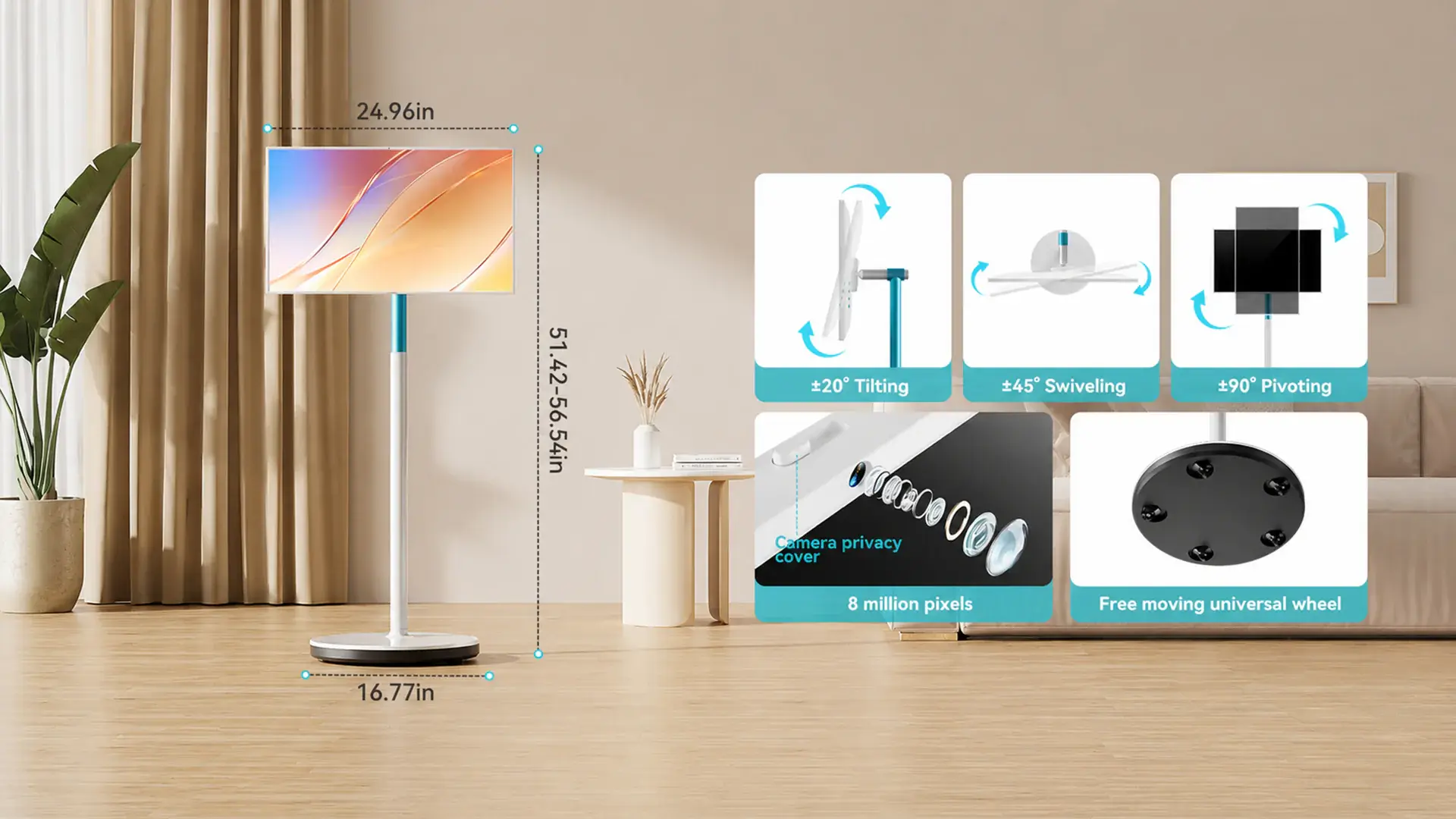 Leaderhub L27M 27″ fırlanan ağıllı ekran — Məhsulu yaxından tanıyın 6