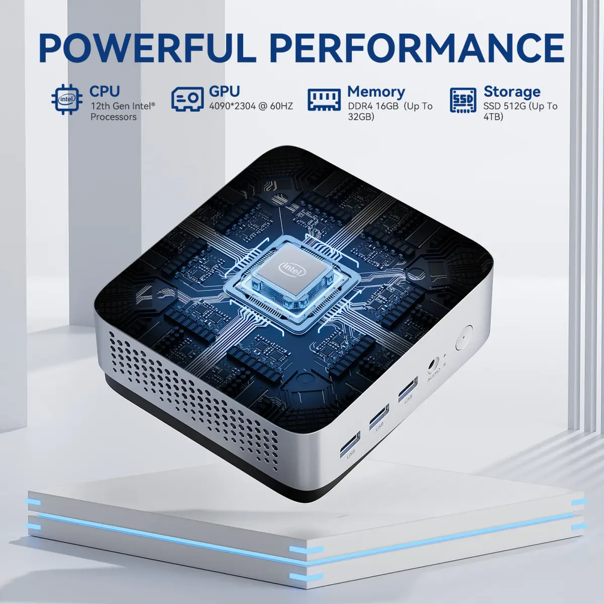 Leaderhub LP5C mini PC — Intel Core i5-12450HX — Şəkil 3