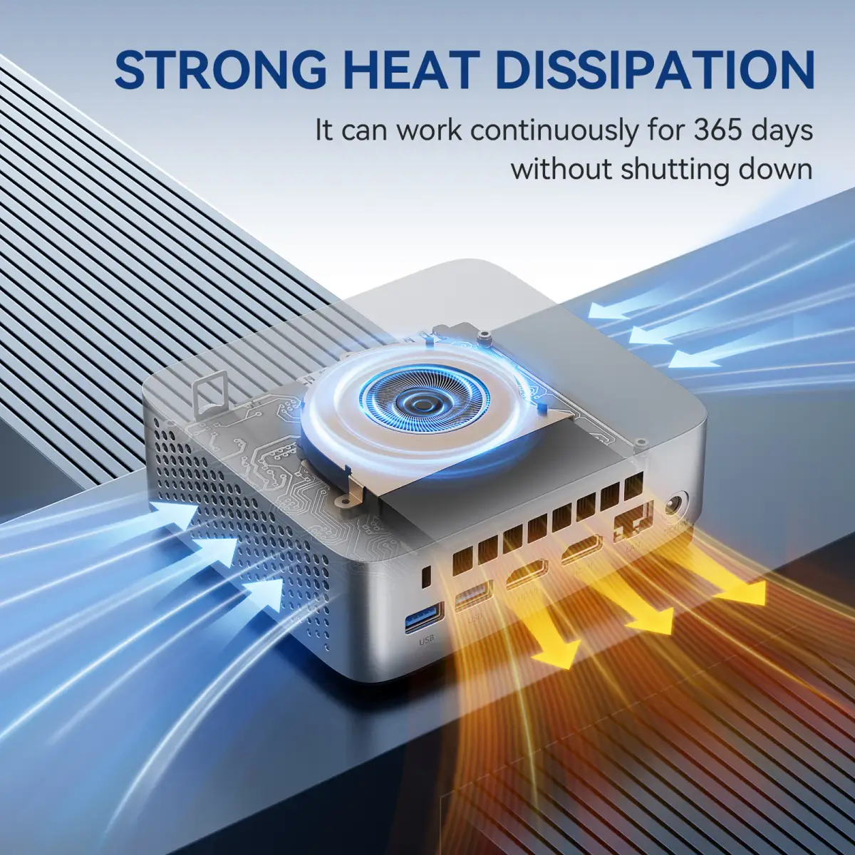 Leaderhub LP5C mini PC — Intel Core i5-12450HX — Şəkil 8