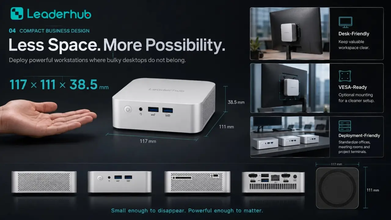 Leaderhub P9 mini PC — Intel Core Ultra 9 185H — Məhsulu yaxından tanıyın 6