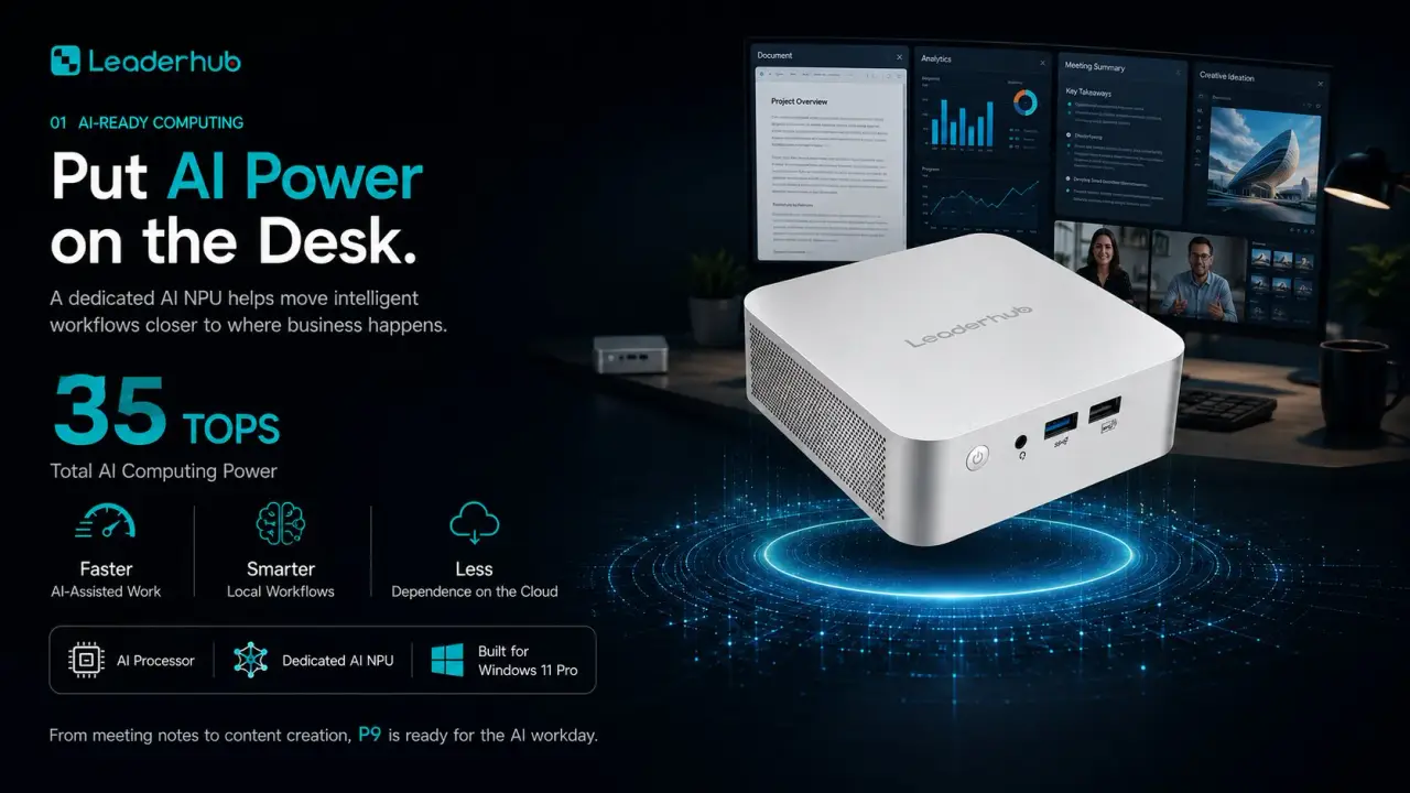 Leaderhub P9 mini PC — Intel Core Ultra 9 185H — Məhsulu yaxından tanıyın 3