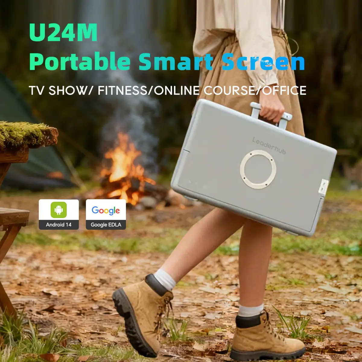 Leaderhub U24M 24,5″ daşınan ağıllı ekran — Şəkil 2