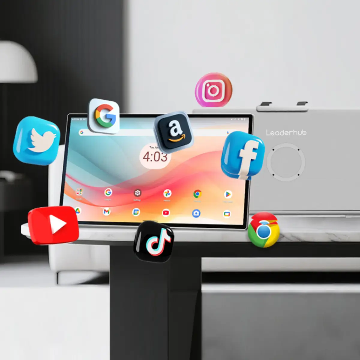 Leaderhub U24M 24,5″ daşınan ağıllı ekran — Şəkil 3