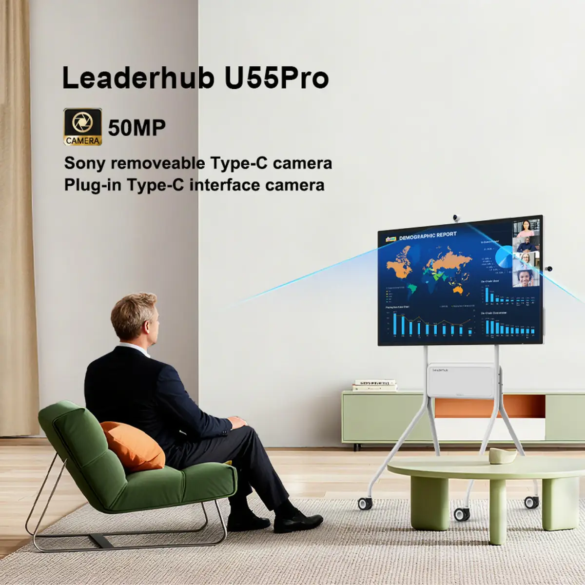 Leaderhub U55Pro 55″ interaktiv panel — Şəkil 4