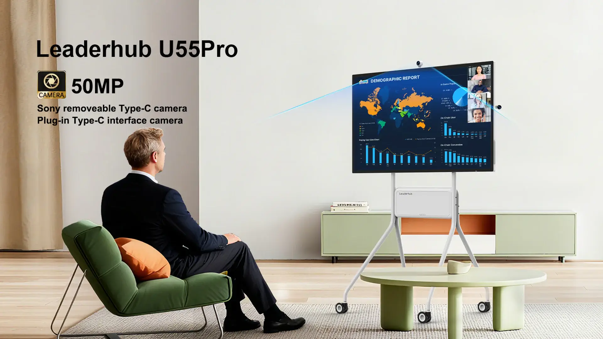 Leaderhub U55Pro 55″ interaktiv panel — Məhsulu yaxından tanıyın 2